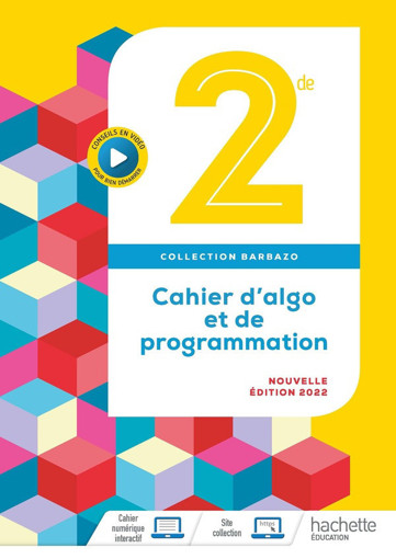 Picture of Cahier D'algo 2nd Coll Barbazo Hachette 2022