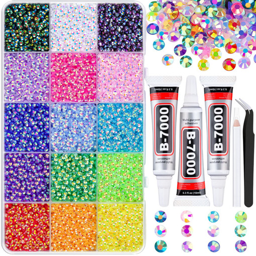 Picture of Bedazzling Asstd.clrs With Glue