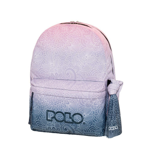 Picture of Backpack 2comp. Large Blue/Pink Scarf Polo