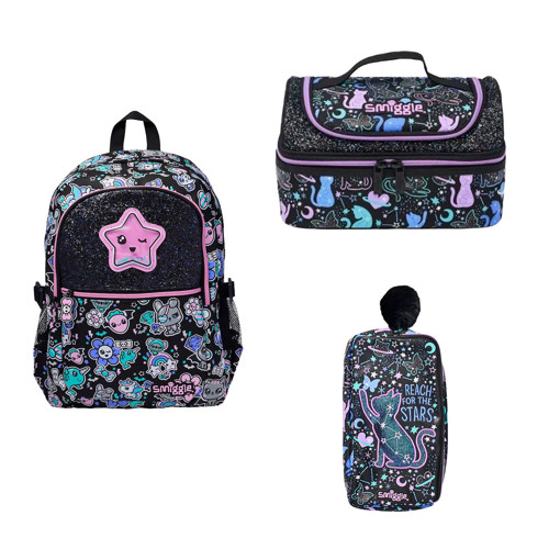 Picture of Backpack Medium +Lunch Bag +PC Smiggle Star