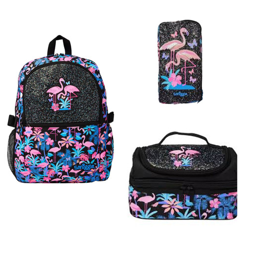 Picture of Backpack Medium +Lunch Bag +PC Smiggle Flamingo