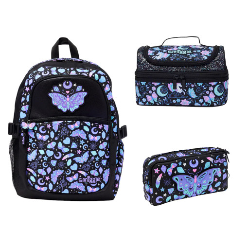 Picture of Backpack Medium +Lunch Bag +PC Smiggle b.Butterfly