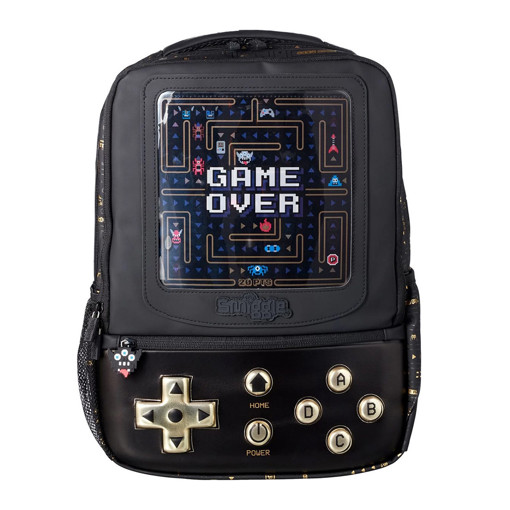 Picture of Backpack Medium Black/Silver Game Smiggle