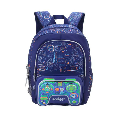 Picture of Backpack Medium Dark blue Minecraft Smiggle