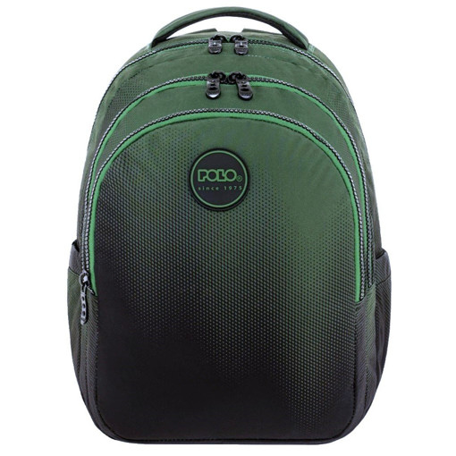 Picture of Backpack Mult.Comp. Large Black/Green Focus Polo