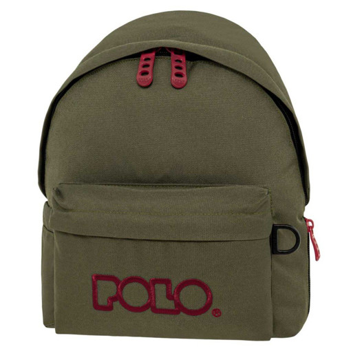 Picture of Backpack Small Khaki/ Bordeaux Polo