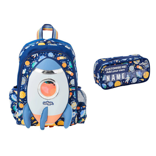 Picture of Backpack Small Sky Rocket Smiggle+Pencil Case spac