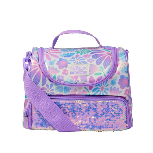 Picture of Lunch Bag Cyan/Pink Flower Smiggle