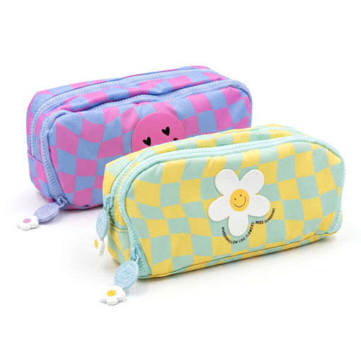 Picture of Pencil Case 2comp Smiley Marshmallow