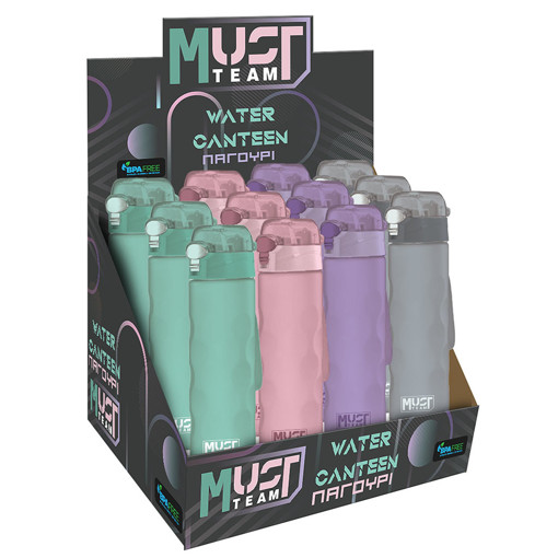 Picture of Water Bottle Plastic 700ml 4clrs Must