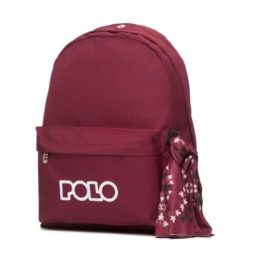 Picture of Backpack 2comp. Large Bordeaux/Ice Scarf Polo