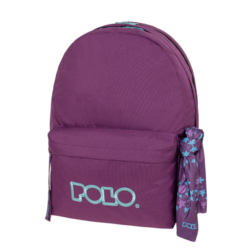 Picture of Backpack 2comp. Large Eggplant/Turq. Scarf Polo