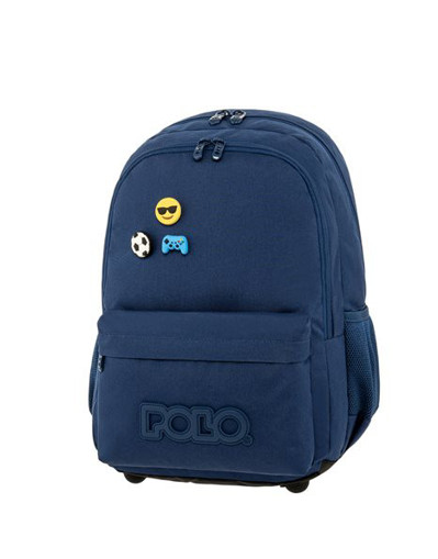Picture of Backpack 2comp. Large Dark blue With Pins Polo