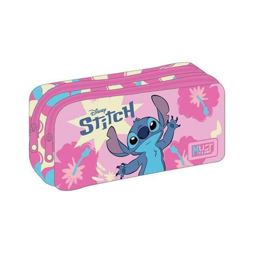 Picture of Pencil Case 2comp Pink Stitch Must