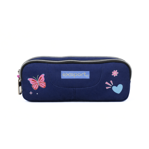 Picture of Pencil Case 2comp Blended Girls Exsport,Butterfly