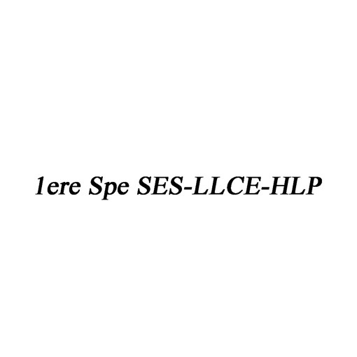 Picture of 1ERE Spe SES-LLCE-HLP