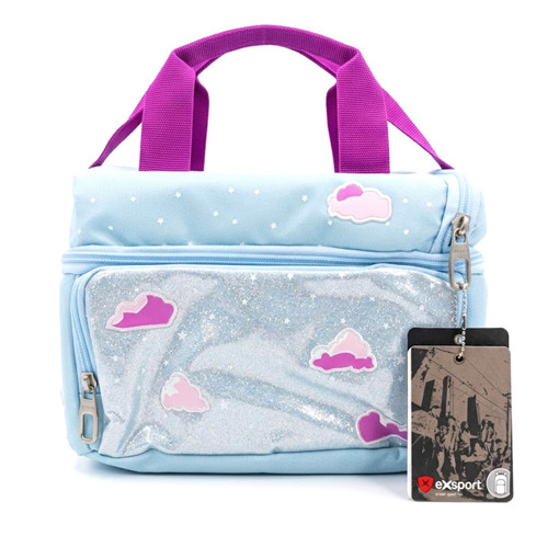 Picture of Lunch Bag Shiny Blue Clouds Blended Girls Exsport