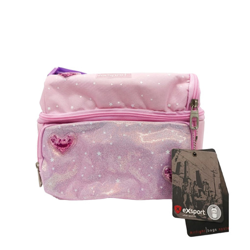 Picture of Lunch Bag Shiny Pink Hearts Blended Girls Exsport