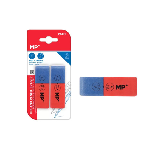 Picture of Eraser Medium Blue/Red 2pcs MP