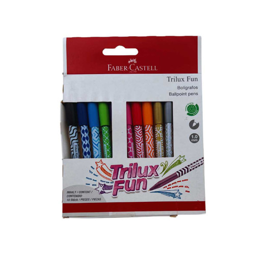 Picture of Ball Pen 10clrs Trilux Faber-Castell