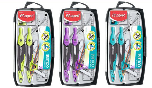 Picture of Geometry set With Compass 9pcs Plastic Maped