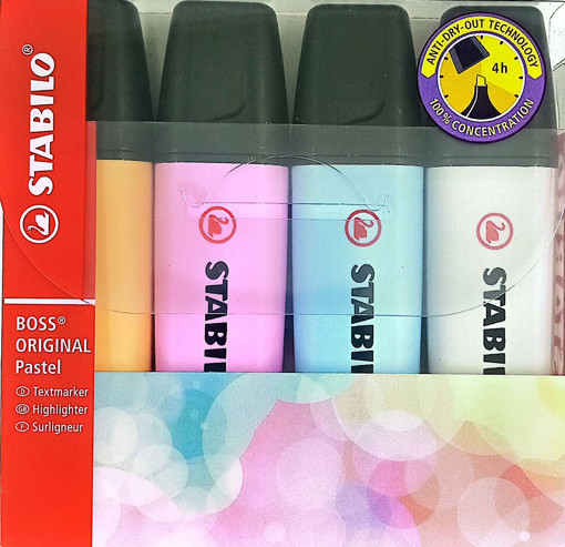 Picture of Highlighter Pack 24clrs Pastel Stabilo Boss Origin