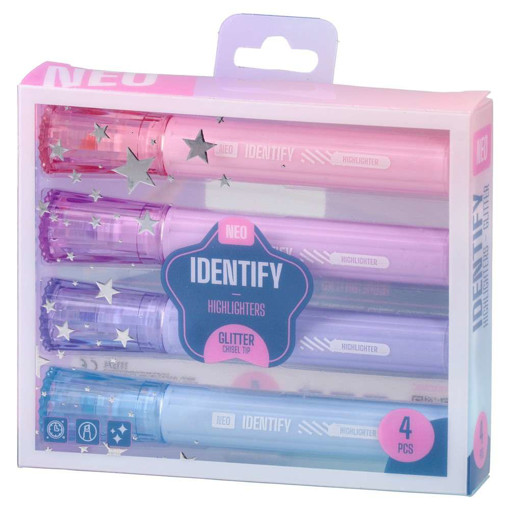 Picture of Highlighter Pack 4clrs Glitter Statovac