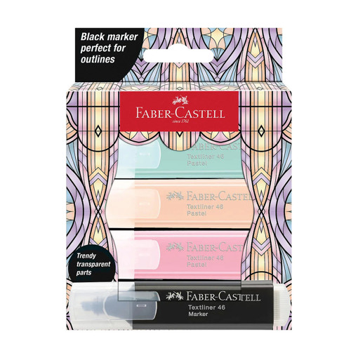 Picture of Highlighter Pack 4clrs Pastel Faber-Castell