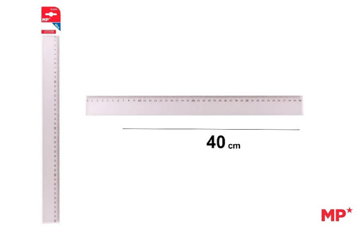 Picture of Plastic Ruler 40cm Transparent MP