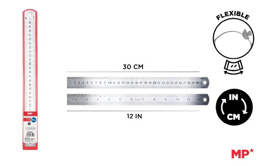 Picture of Ruler Aluminium 30cm 12in MP