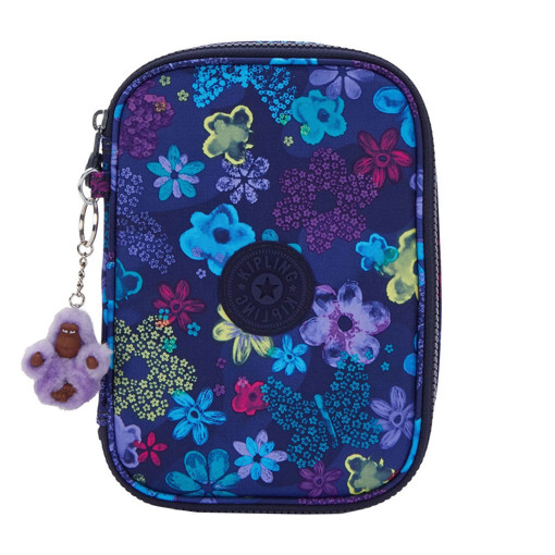 Picture of Pencil Case Dark Flwr Stamp 100 Pens Kipling