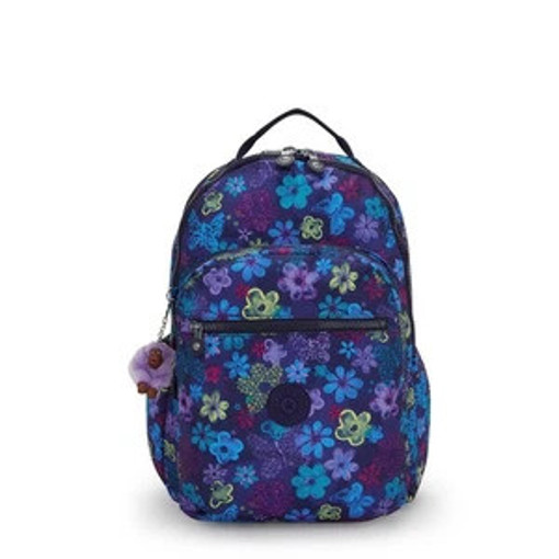 Picture of Backpack Large Dark Flwr Stamp Seoul Lap Kipling
