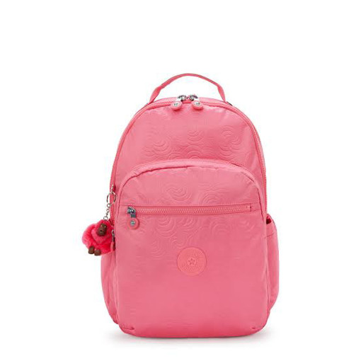 Picture of Backpack Large Pink Swirl Emb Seoul Kipling
