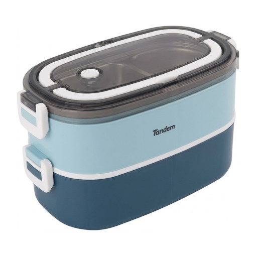 Picture of Lunch Box 1400ml Blue 2Parts Stainless Tandem