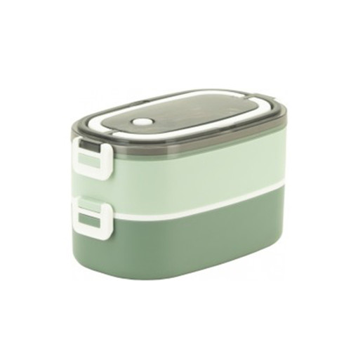 Picture of Lunch Box 1400ml Green 2Parts Stainless Tandem