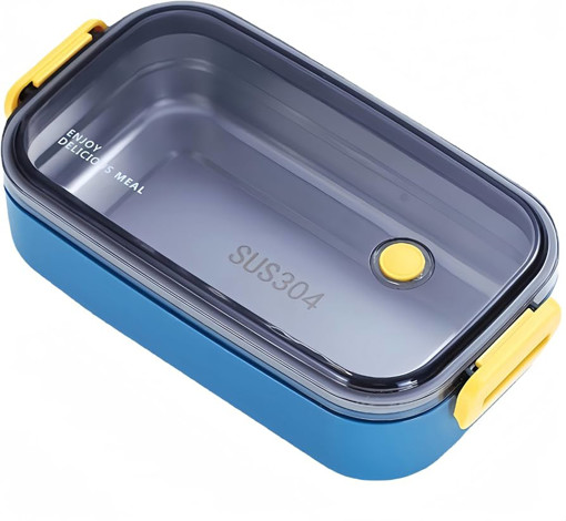 Picture of Lunch Box 700ml Blue Stainless Tandem, Yellow Hand