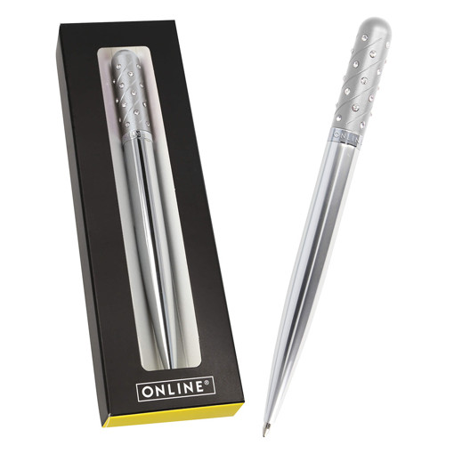 Picture of Ball Pen Crystal Silver Online,Refillable