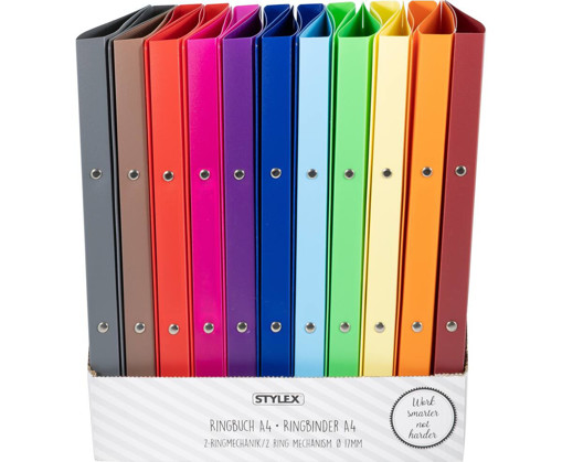 Picture of Binder 2rings A4 10clrs Stylex