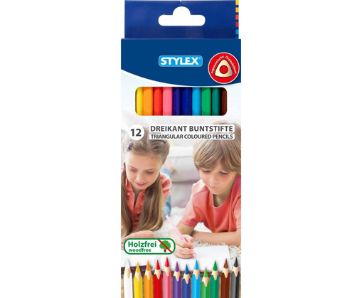 Picture of Colour Pencil 12clrs Triangle Stylex