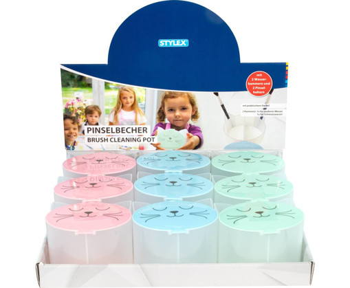 Picture of Brush Cleaning Cup Cute Cat Stylex