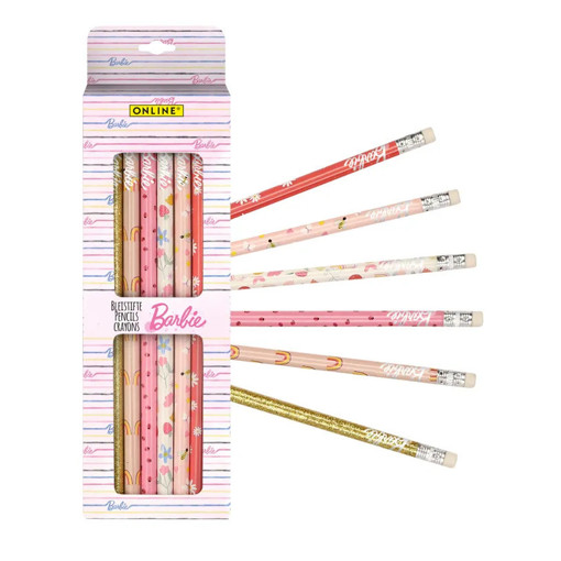 Picture of Colour Pencil 6colors Barbie Online+Eraser
