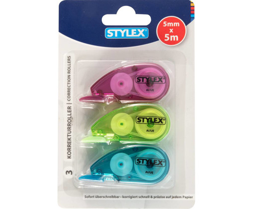 Picture of Correction Roller 5m Asstd.clrs 3pcs Stylex
