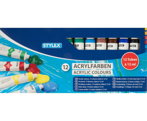 Picture of Acrylic Set 12ml 12clrs Matt Stylex