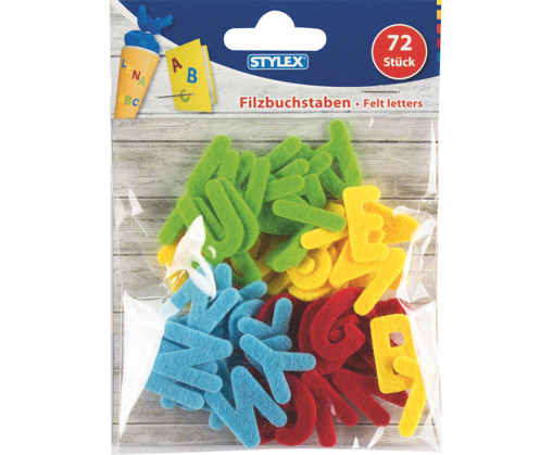 Picture of Felt Non Adhesive 72pcs Colored Letters Stylex