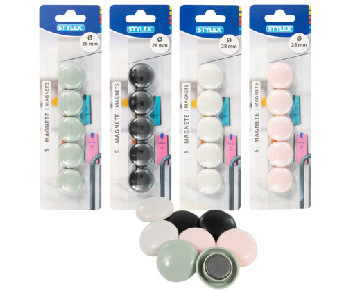 Picture of Magnet Asstd.clrs 5pcs Round Stylex
