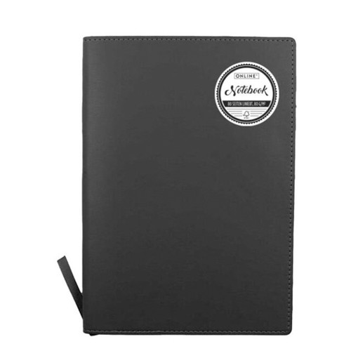 Picture of Notebook A5 Lined 80sheets Black Soft Cover Online