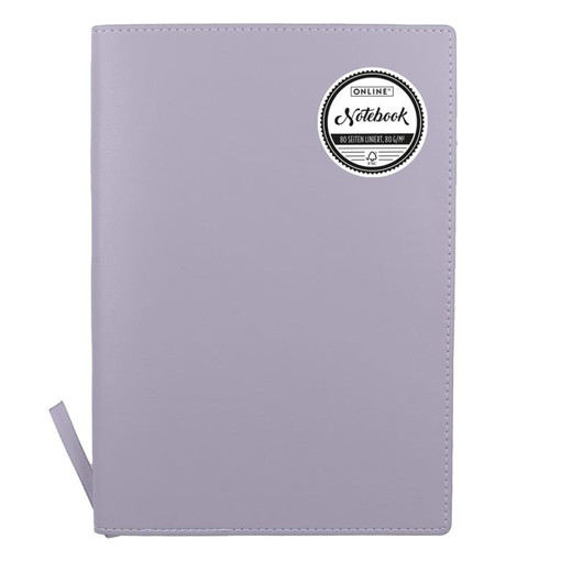 Picture of Notebook A5 Lined 80sheets Lilac Soft Cover Online