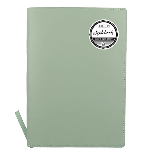 Picture of Notebook A5 Lined 80sheets Mint Green Soft Cover O