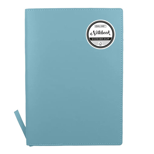 Picture of Notebook A5 Lined 80sheets Turquoise Soft Cover On