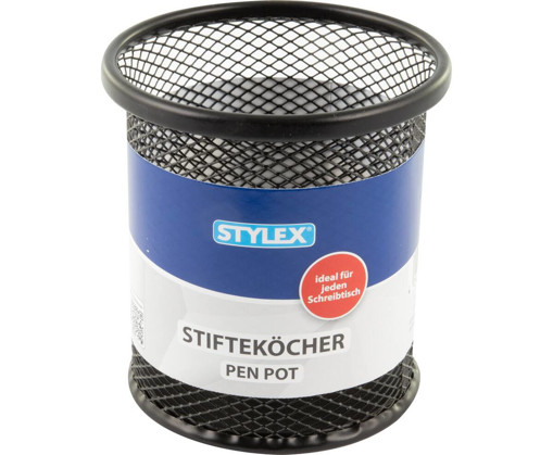 Picture of Pen Holder Black/Silver Metal Stylex
